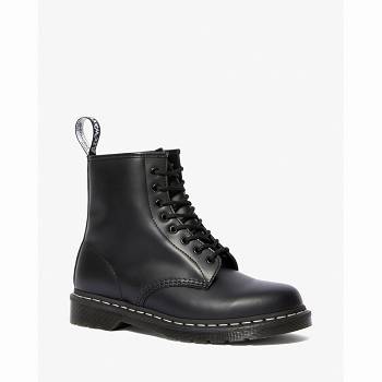 Dr Martens Férfi 1460 Contrast Stitch Smooth Bőr Bakancs Fekete